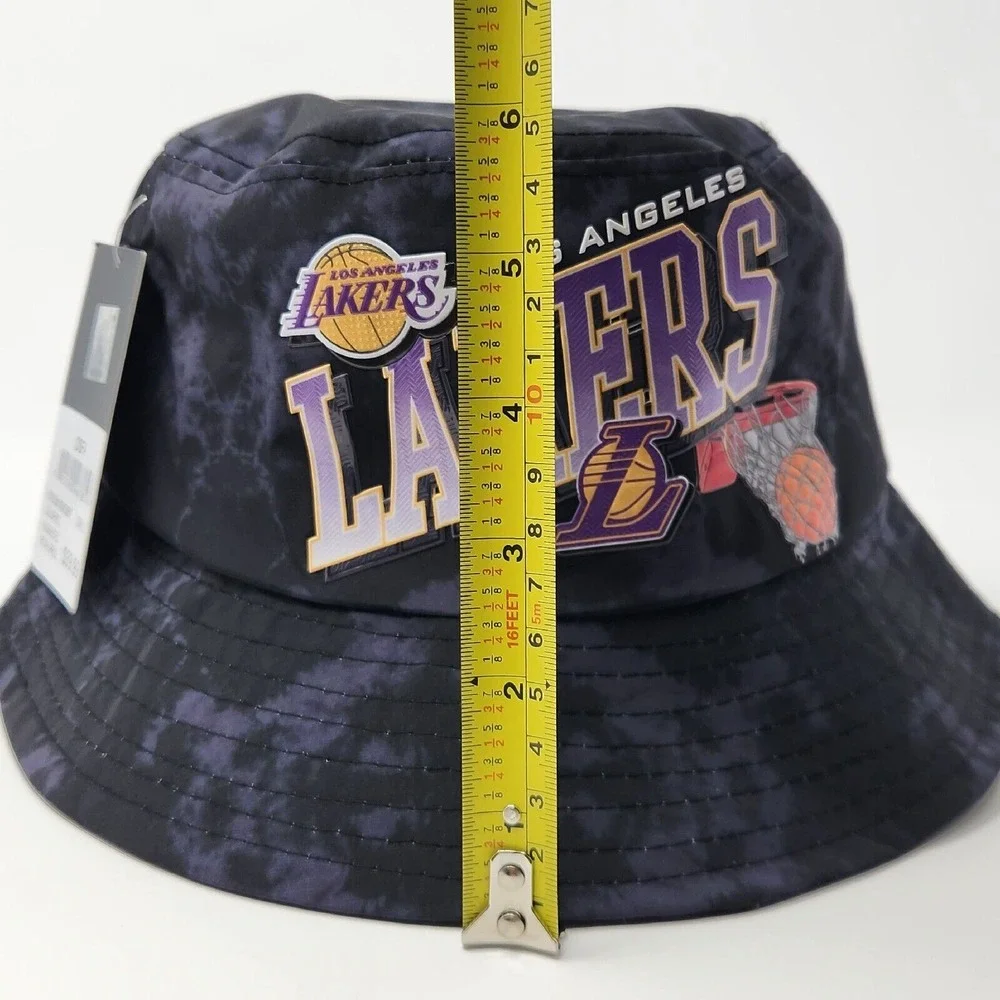 Los Angeles LA Lakers Bucket‎ Hat Tie Dye Black Blue One Size Fits NBA Official
